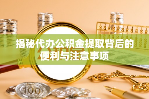 荔波揭秘代办公积金提取背后的便利与注意事项