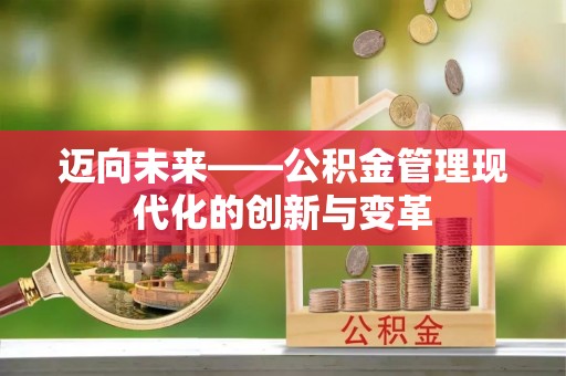 栾川迈向未来——公积金管理现代化的创新与变革