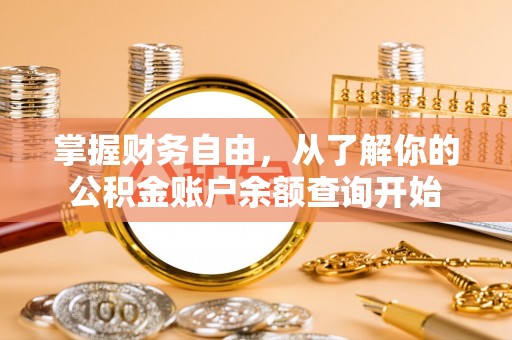 驻马店掌握财务自由，从了解你的公积金账户余额查询开始