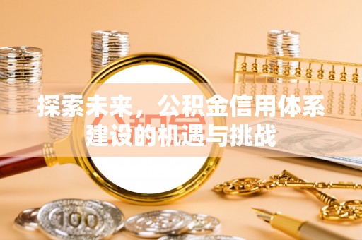 扶绥探索未来，公积金信用体系建设的机遇与挑战