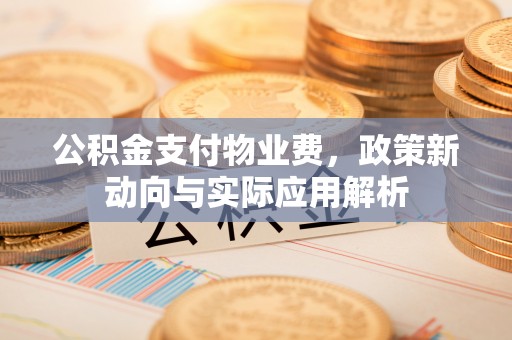陇南公积金支付物业费，政策新动向与实际应用解析