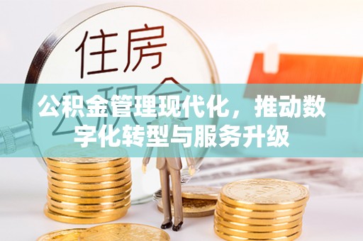 连南公积金管理现代化，推动数字化转型与服务升级